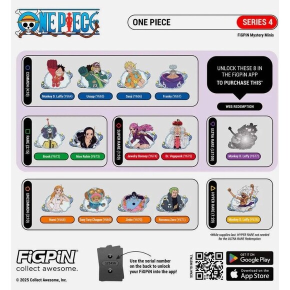 One Piece FiGPiN Minis Mystery Series 4 Sealed Case of 10 Boxes Ten Pins - Picture 5 of 5